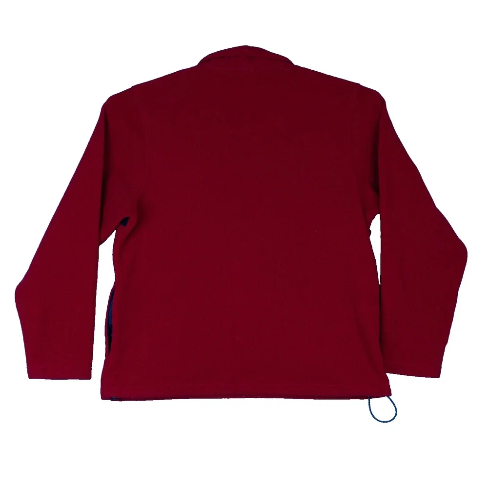 Vintage Y2K Old Navy Fleece Quarter Zip Sweatshirt Mens Large Red White‎ Blue